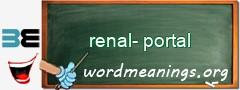 WordMeaning blackboard for renal-portal